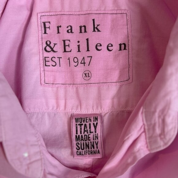 Frank & Eileen "Luke" Button-up Men's Mineral Wash Pink 100% Cotton Shirt - Picture 4 of 8